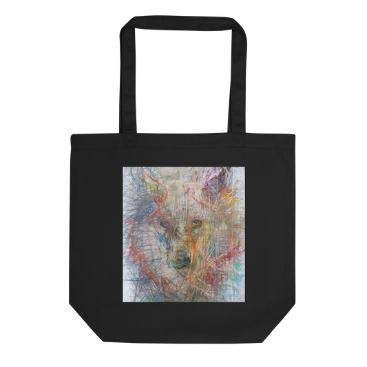 Animal Artwork Organic Cotton Tote bag | "Wolf Spirit" by Lucia Colella Art
