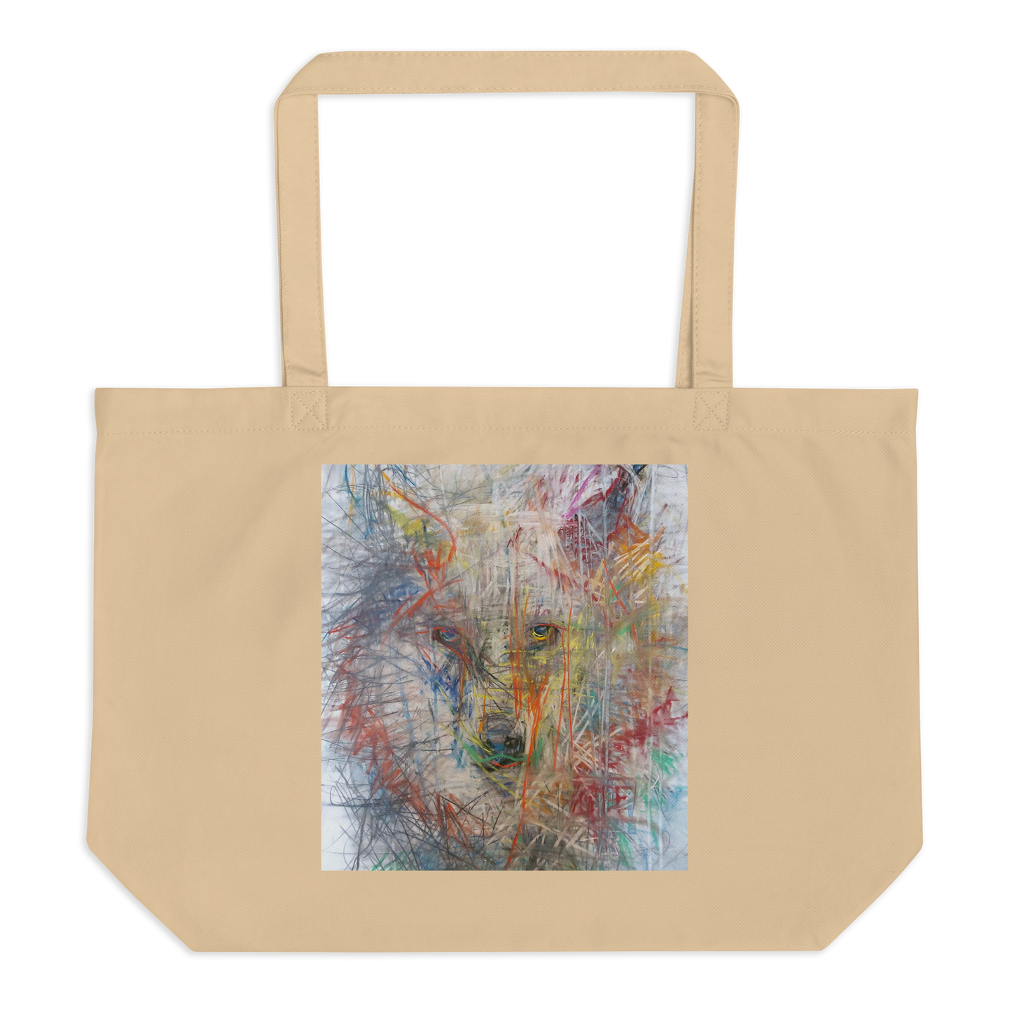 Animal Art  Wolf Tote bag  -  artwork from  Lucia Colella Art