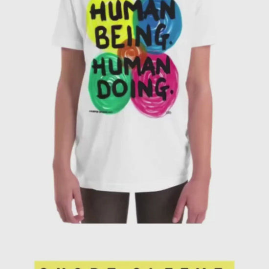 Tee-shirt with exclusive artwork "human being, human doing' print 