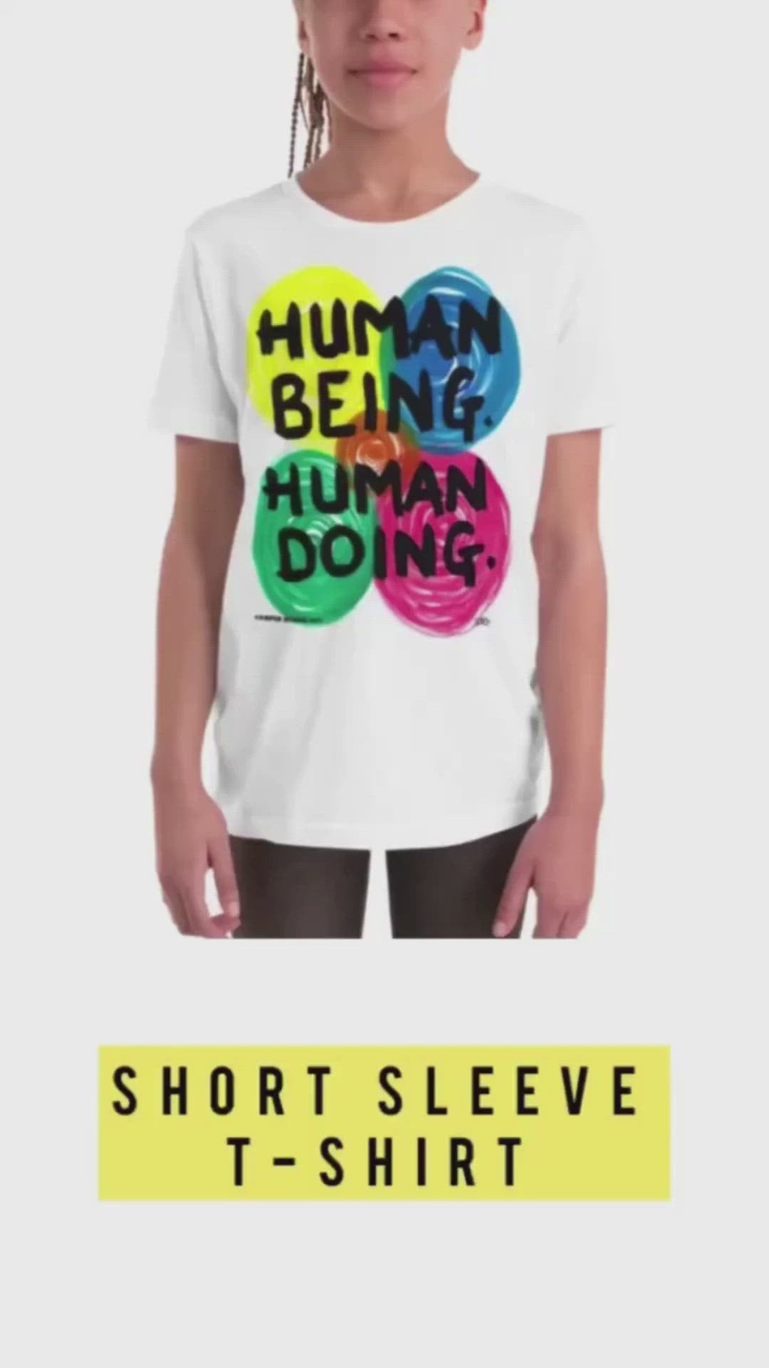 Tee-shirt with exclusive artwork "human being, human doing' print 